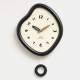 Horloge Murale Silencieuse À Quartz Design Irrégulier 3D Avec Pendule Oscillante Pour Salon