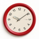 Horloge Murale Vintage Silencieuse Pour Salon Ou Chambre Quartz Rouge 39 Cm Cadran 3D À Chiffres Ajourés Finition Rétro Moder...