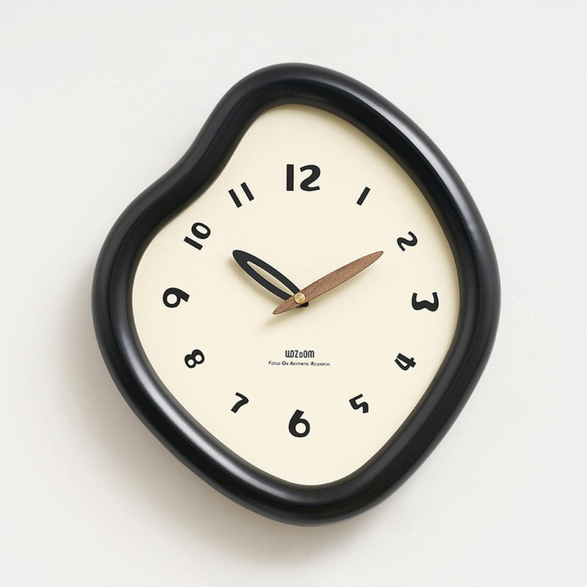 Horloge Murale À Pendule Silencieuse À Quartz Pour Salon Design Irrégulier En MDF Bois Et Acrylique - www.yonis-shop.com