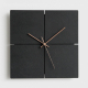 Horloge Murale Décorative Silencieuse Avec Cadran Géométrique Aiguilles En Noyer Et Pose Sans Perçage - www.yonis-shop.com