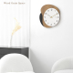 Horloge Murale Décorative Silencieuse Pour Salon En MDF Vert Design Asymétrique Chiffres Gravés Au Laser 38 Cm - www.yonis-sh...