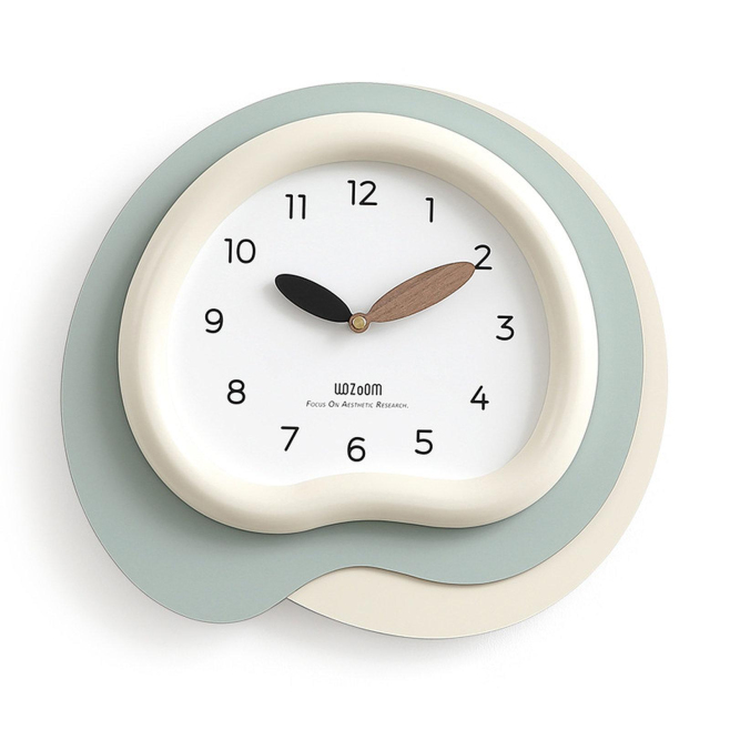 Horloge Murale Décorative Silencieuse En Bois Design Irrégulier 3D Pour Salon Chambre Ou Bureau 38 x 35 cm - www.yonis-shop.com