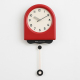 Horloge Murale À Pendule Décorative Silencieuse Crème Pour Salon Design Arqué Grand Format 64 X 29 Cm