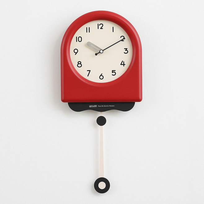 Horloge Murale À Pendule Décorative Silencieuse Crème Pour Salon Design Arqué Grand Format 64 X 29 Cm - www.yonis-shop.com
