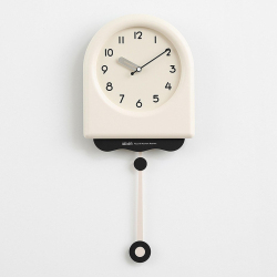Horloge Murale À Pendule Silencieuse Pour Salon Crème Grande 64 X 29 Cm Avec Balancier Acrylique - www.yonis-shop.com