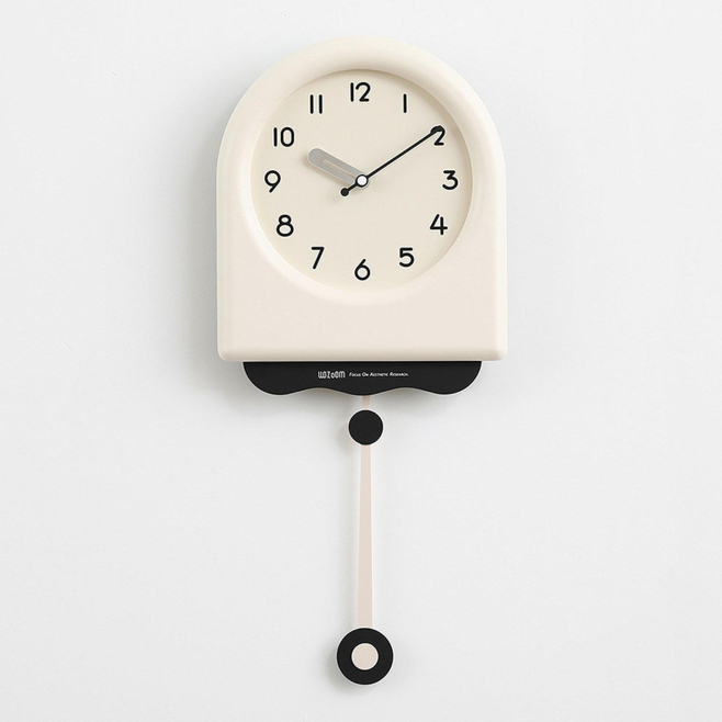 Horloge Murale À Pendule Silencieuse Pour Salon Crème Grande 64 X 29 Cm Avec Balancier Acrylique - www.yonis-shop.com