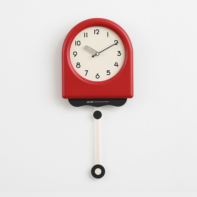 Horloge Murale À Pendule Décorative Pour Salon Silencieuse Design Crème En MDF Avec Mouvement Balayage Fluide 57 X 25 Cm - ww...