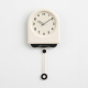 Horloge Murale À Pendule Beige Pour Salon Silencieuse Avec Balancier Acrylique Bicolore Et Cadran 3D Gravé Au Laser