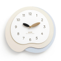 Horloge Murale Décorative En Bois Design Irrégulier Silencieuse Pour Salon Chambre Ou Bureau 38 x 35 cm - www.yonis-shop.com
