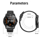 Montre Connectée IP68 Étanche 1.3 Pouces Appels Bluetooth Suivi Sommeil Fréquence Cardiaque Bracelet Acier Argenté - www.yoni...