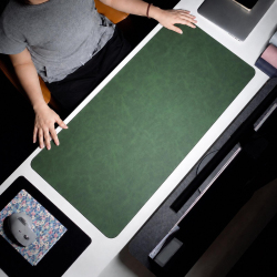 Sous Main De Bureau Réversible En Similicuir PVC Effet Crazy Horse Et Liège 120 x 60 cm Avec Sangle