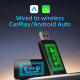 Adaptateur Sans Fil Android Auto Et CarPlay 2 En 1 Pour Véhicules À Connexion Filaire Compatible Avec 98% WiFi 6 Bluetooth 5....