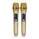 Microphone Sans Fil UHF Rechargeable 2 Micros Portée 50 Mètres Réduction Du Bruit Et Sélection Automatique