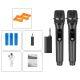 Microphones Sans Fil Rechargeables 2.4 GHz À Main Deux Microphones Portée De 50 Mètres Verrouillage Du Son - www.yonis-shop.com