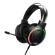 Casque Gaming Avec Microphone Omnidirectionnel Haut Parleurs 50 Mm USB Et Jack 3.5 Mm Éclairage Tricolore
