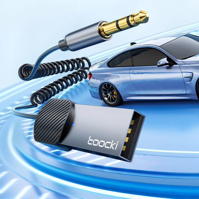 Adaptateur Bluetooth 5.4 Pour Autoradio Prise Aux 3.5 mm Avec Microphone Intégré Alimentation USB Sans Batterie - www.yonis-s...