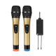 Kit De Deux Microphones Sans Fil VHF À Main Réduction Du Bruit Portée 50 Mètres Récepteur À Batterie Rechargeable - www.yonis...
