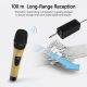 Kit De Deux Microphones Sans Fil VHF À Main Réduction Du Bruit Portée 50 Mètres Récepteur À Batterie Rechargeable - www.yonis...
