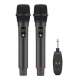Duo De Microphones Sans Fil À Main 2.4 GHz Avec Récepteur Anti Larsen Portée 30 M