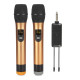 Microphone Dynamique Sans Fil UHF Avec Récepteur Batterie Lithium 1500 mAh Réponse Audio 40 À 18000 Hz