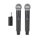 Kit De Deux Microphones Sans Fil À Main 2.4 GHz Avec Récepteur Portée 50 M Et Verrouillage Du Bruit - www.yonis-shop.com