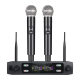Kit De 2 Microphones Sans Fil VHF À Main Avec Récepteur Deux Canaux Portée De 50 Mètres