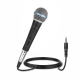 Microphone Dynamique Filaire Pour Équipement Audio Avec Connecteur 3.5 Mm Câble De 3 M Et Corps Métallique