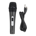 Microphone Dynamique Filaire Anti Larsen Pour &Eacute;quipement Audio Avec Prise Jack 6 35 mm C&acirc;ble 3 m Corps ABS Mesh Semi M&eacute;talliq...