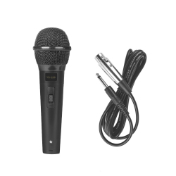 Microphone Dynamique Filaire Avec Câble 3 m Et Connecteur Jack 6,35 mm Pour Équipement Audio