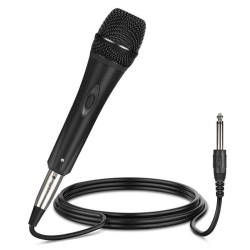 Microphone Dynamique Filaire Anti Larsen En Métal Avec Câble 3 M Et Prise Jack 6 35 Mm Pour Équipement Audio