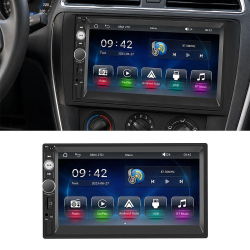 Autoradio MP5 Écran Tactile 7 Pouces CarPlay Sans Fil Bluetooth 5.1 4×45 W Et Entrée Caméra De Recul