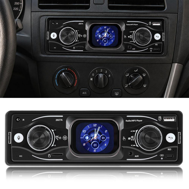 Autoradio 1 DIN MP5 Écran Tactile TFT 2.17 Pouces Carte Mémoire 64 Go FM AM RDS 4×25 W - www.yonis-shop.com