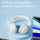 Casque Audio Pliable Réduction De Bruit Sans Fil Pour Gaming Avec Micro 20 Heures D'Autonomie Bluetooth 5.3 Earmuffs Conforta...