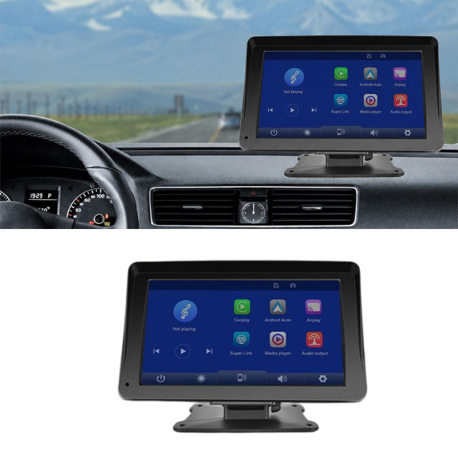 Écran Portable Voiture 7 Pouces Sans Fil CarPlay Android Auto Navigation Bluetooth Commande Vocale Résolution HD - www.yonis-...