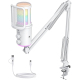 Microphone USB À Condensateur Pour Gaming Et Streaming Avec Réduction Du Bruit Éclairage RGB Et Kit Bras Articulé - www.yonis...