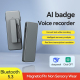 Enregistreur Vocal IA Badge Pour Professionnels Avec Transcription Et Traduction En 256 Langues 25 Heures D Autonomie - www.y...