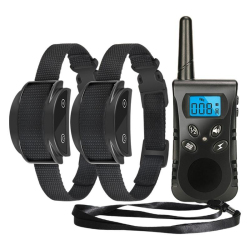 Pai Paitek PD520S Remote Controll Anti Barking Pet Dog Training Collar, Model: Two Receivers(Black)