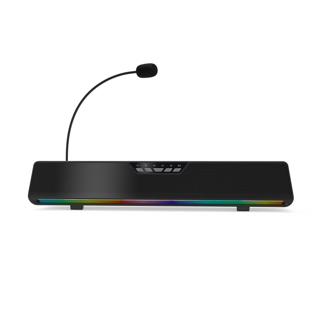 Enceintes Gaming Bluetooth 5.4 Avec Son Surround Virtuel 7.1 Microphone Détachable Et Éclairage RGB