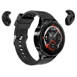 Montre Connectée Avec Écouteurs TWS Intégrés Appels Bluetooth Fréquence Cardiaque Écran Tactile IP67 Android iOS - www.yonis-...