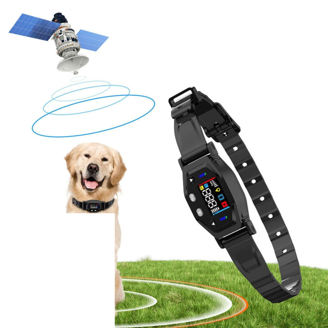 Collier De Dressage GPS Pour Animaux Avec Clôture Électronique Étanche Portée Réglable De 23 À 914 Mètres Et 3 Modes D’Alerte...