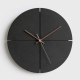 Horloge Murale Décorative Silencieuse Avec Cadran Géométrique Aiguilles En Noyer Et Pose Sans Perçage