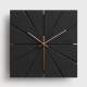 Horloge Murale Décorative Silencieuse Avec Cadran Géométrique Aiguilles En Noyer Et Pose Sans Perçage - www.yonis-shop.com