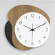 Horloge Murale Décorative Silencieuse Pour Salon En MDF Vert Design Asymétrique Chiffres Gravés Au Laser 38 Cm - www.yonis-sh...