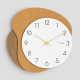 Horloge Murale Décorative Silencieuse Pour Salon En MDF Vert Design Asymétrique Chiffres Gravés Au Laser 38 Cm - www.yonis-sh...