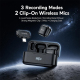 Microphone Cravate Sans Fil Type C Pour Enregistrement Vidéo 2 Émetteurs 3 Modes De Réduction Du Bruit Jusqu’À 50 m - www.yon...