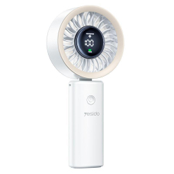 Ventilateur De Poche Rechargeable Avec Affichage LED Moteur Brushless 3600mAh Autonomie 4 À 5 Heures Pose Horizontale Ou À Pl...