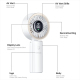 Ventilateur De Poche Rechargeable Avec Affichage LED Moteur Brushless 3600mAh Autonomie 4 À 5 Heures Pose Horizontale Ou À Pl...