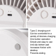 Ventilateur De Bureau Silencieux Rechargeable USB 5 Vitesses Batterie 3600 mAh Angle Réglable 90° - www.yonis-shop.com