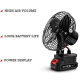 Ventilateur Portable Puissant Rechargeable Pour Extérieur 8 Pouces Batterie 3000 mAh 2 Vitesses Indicateur De Charge Adaptate...