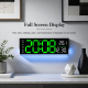 Horloge Numérique LED De Bureau Et Murale 12.6 Pouces Avec Éclairage RGB Ambiant Minuteur Et Affichage Date Température - www...